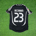 David Beckam 2006-07 Black Retro Football Jersey – Back View