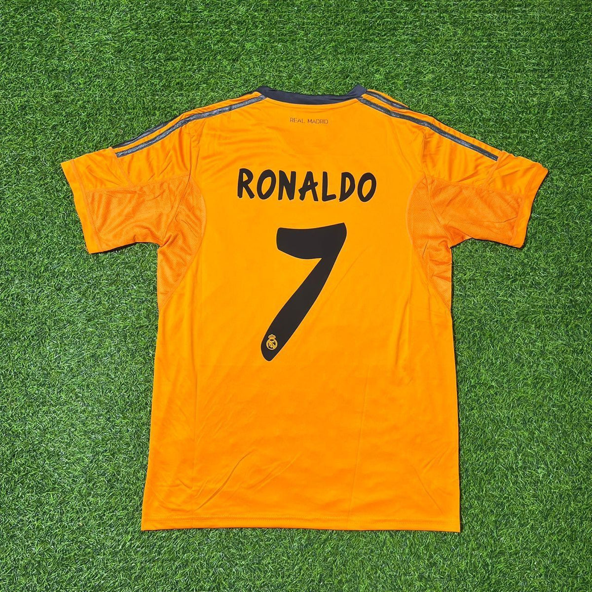Ronaldo 2013 2014 Orange Retro Jersey – Back View
