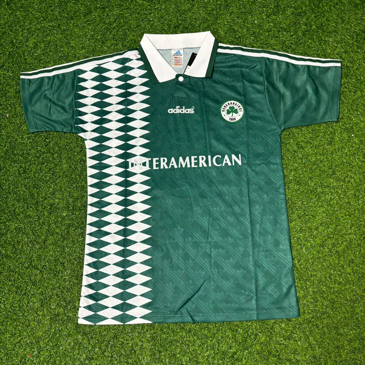 Panathinaikos 1995/96 Retro Home Kit Jersey – Front View