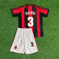 Paolo Maldini AC Milan 1998 1999 Retro Kids Soccer Jersey Kinder – Back View