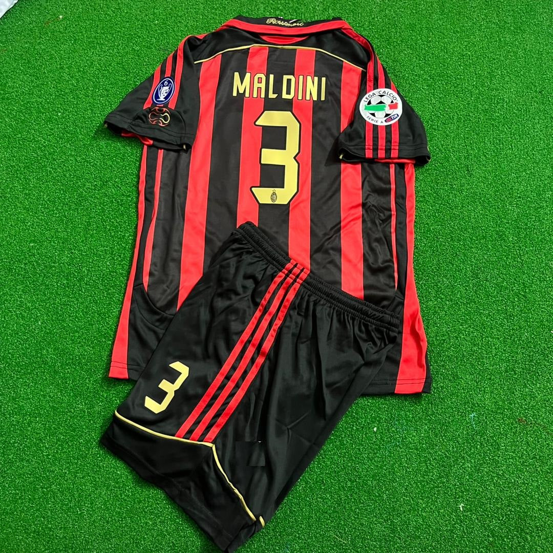 Paolo Maldini AC Milan 2006 2007 Retro Kids Soccer Jersey Kinder – 5