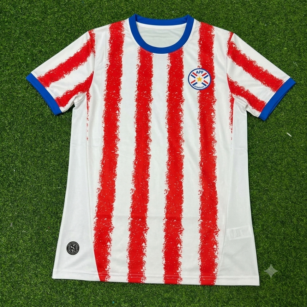 2026 Paraguay World Cup Orlando Gill White Football Jersey Shirt – Front View
