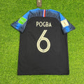 Paul Pogba France 2018 World Cup Final Retro Jersey – Back View