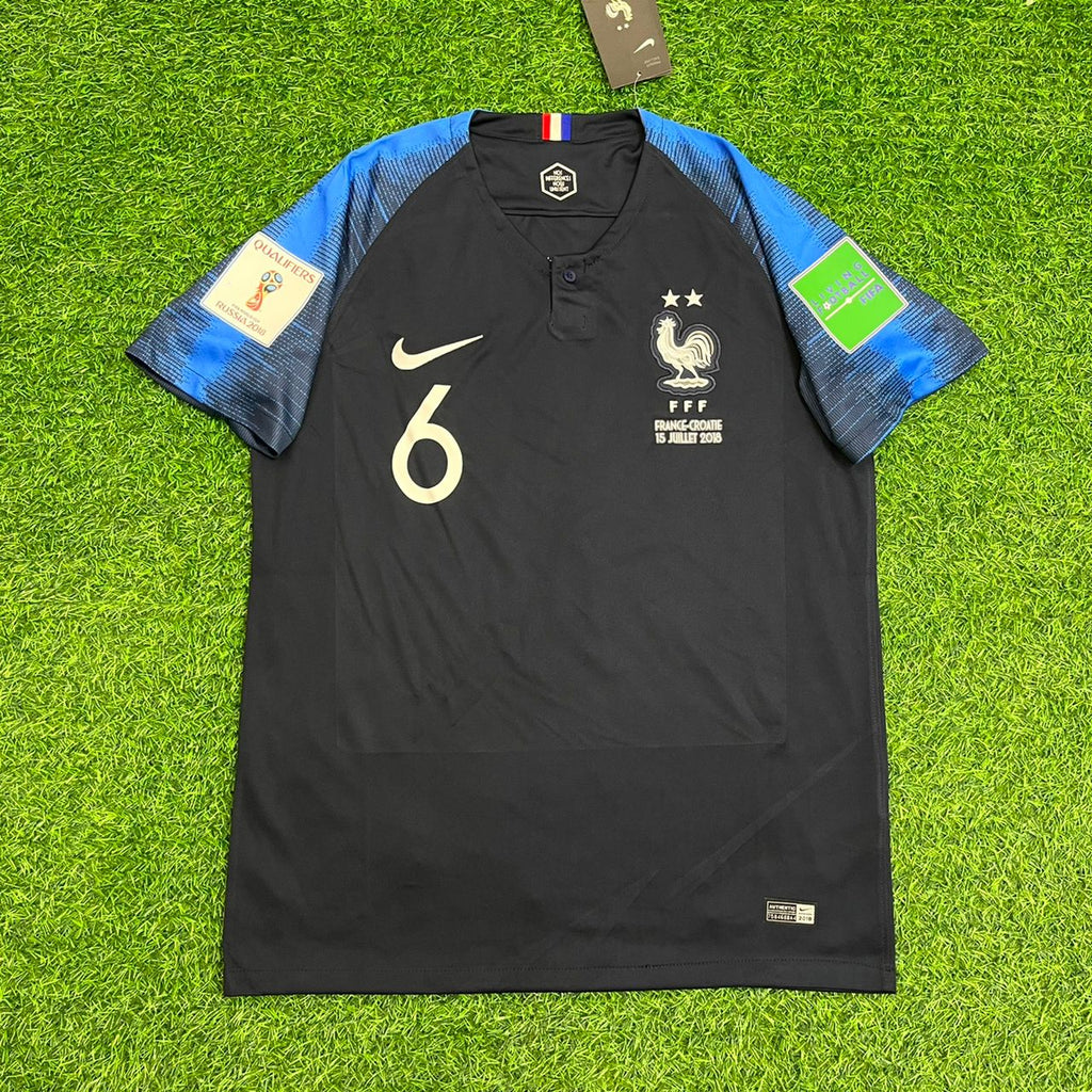 Paul Pogba France 2018 World Cup Final Retro Jersey – Front View
