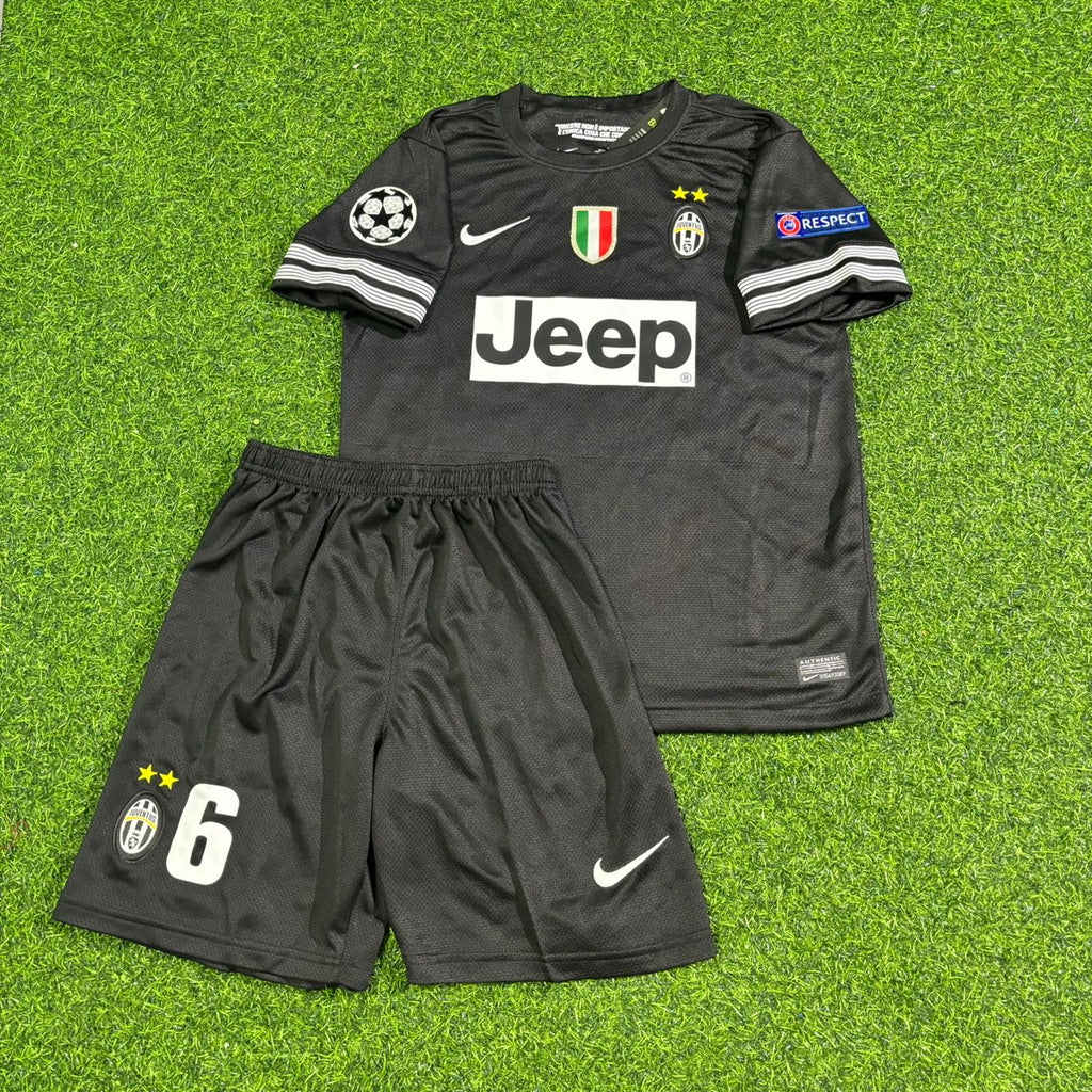 Juventus 2012–2013 Kids Black Retro Football Jersey – Paul Pogba – 4