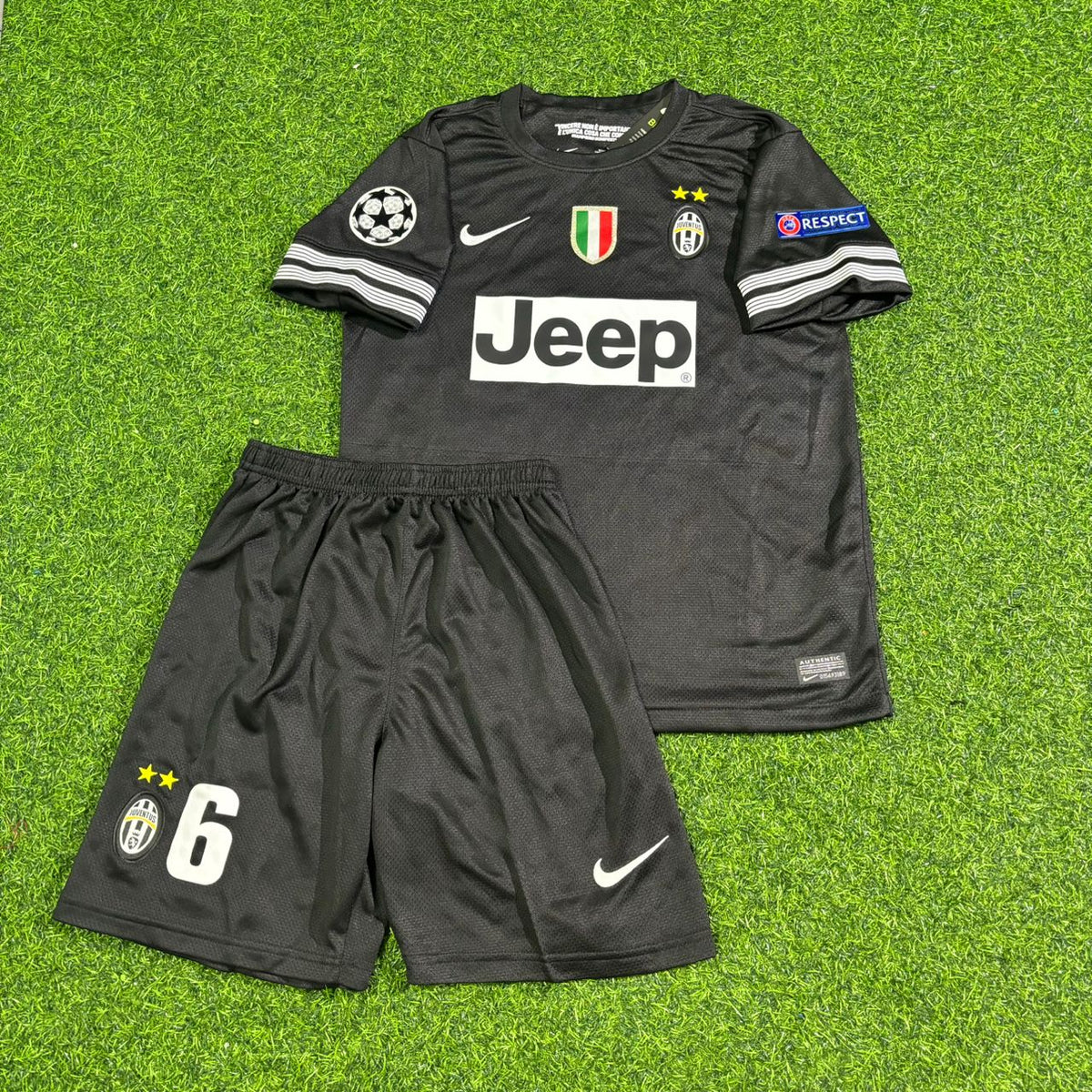 Juventus 2012–2013 Kids Black Retro Football Jersey – Paul Pogba – 4