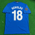 Paul Scholes Manchester United 2008 Retro Soccer Jersey – Back View