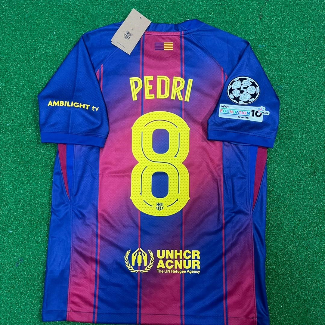 2026 Pedri Barcelona Home Football Jersey – Back View