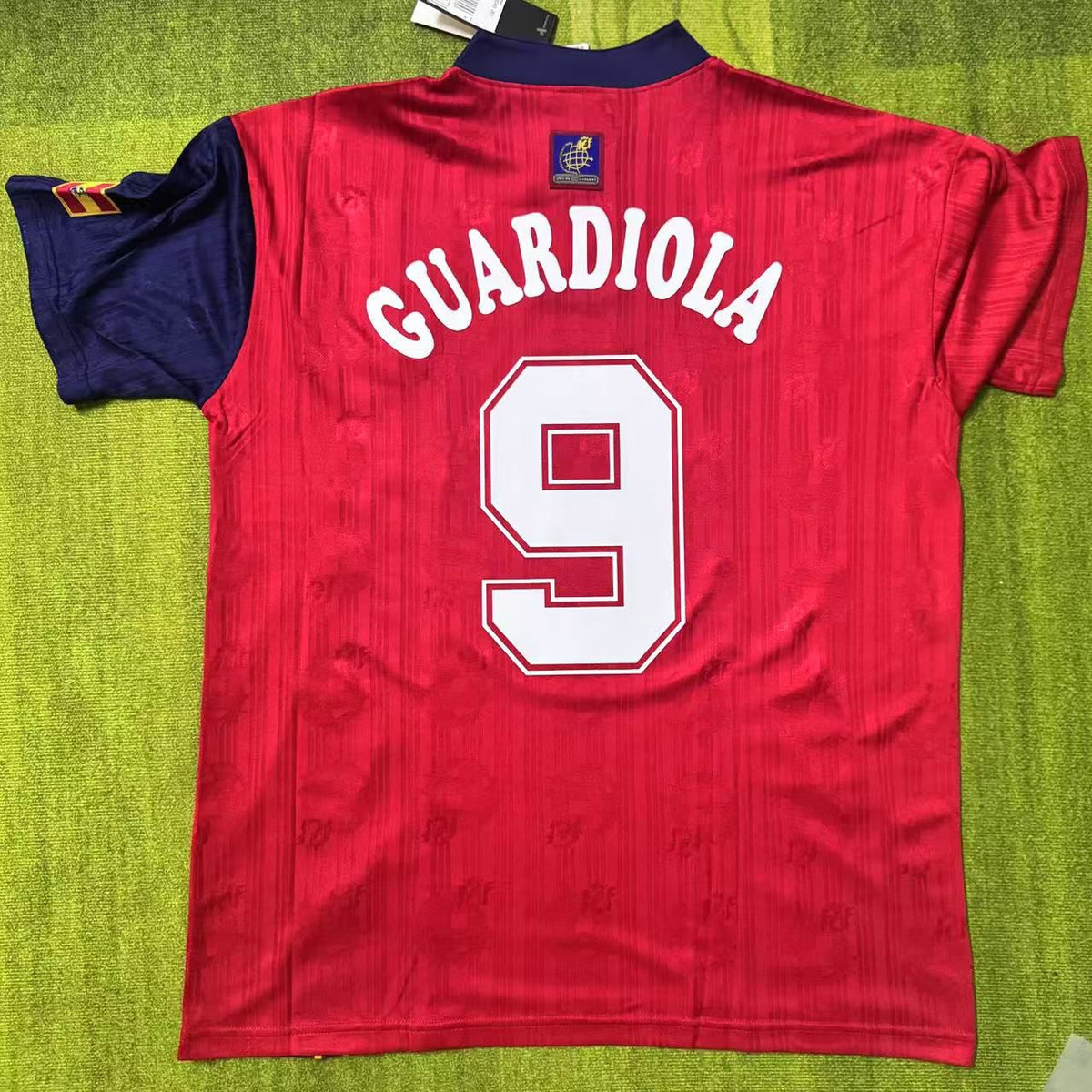 Pep Guardiola Spain Retro 1996 Jersey – Detailed View