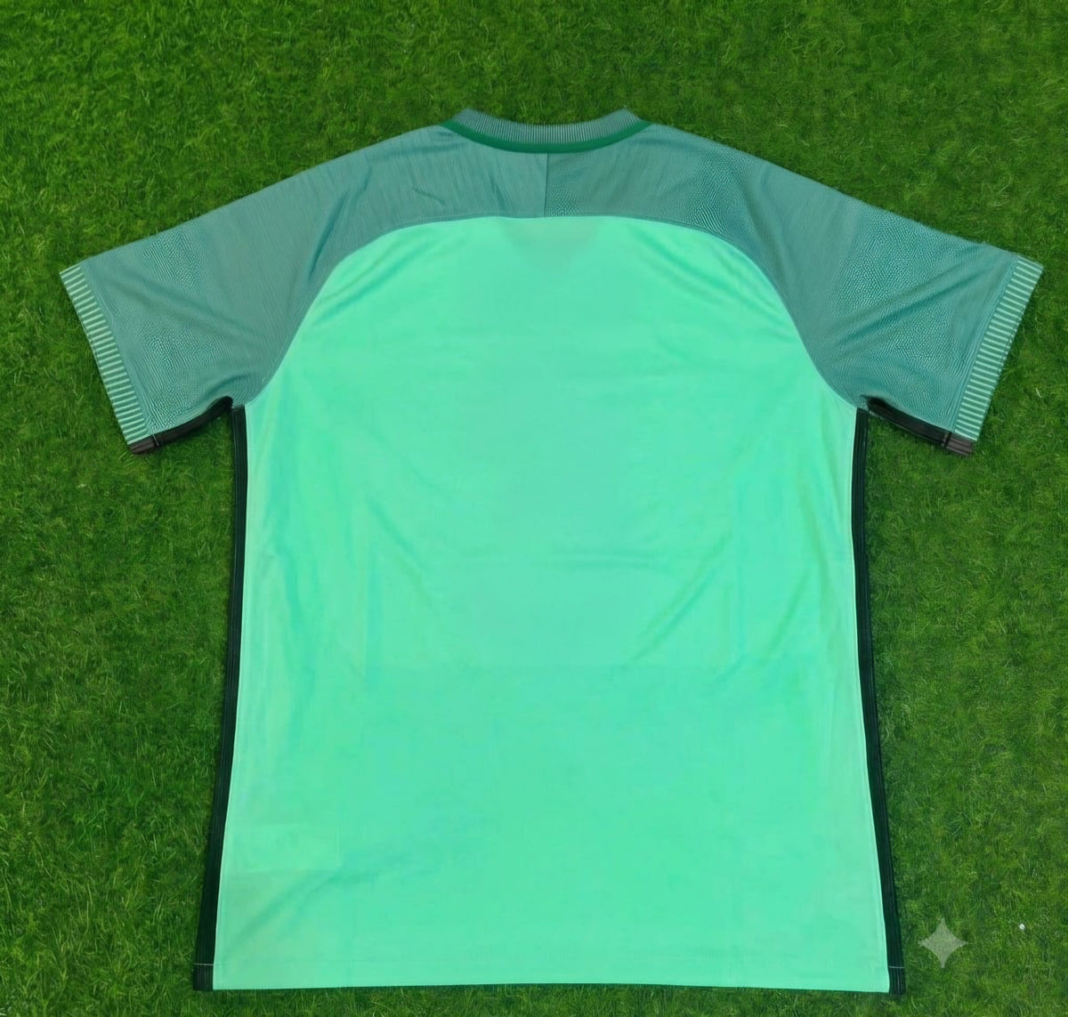 2016 Portugal EURO Green Retro Football Jersey – Front View