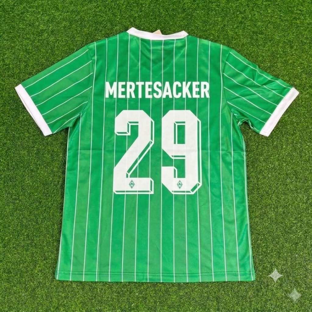 Per Mertesacker Werder Bremen Commemorative Heim Retro Fußballtrikot Jersey – Back View