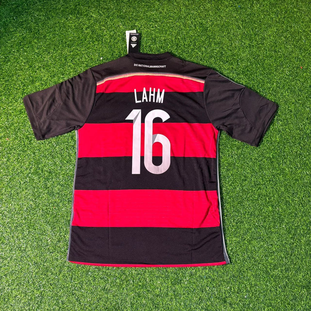 Philipp Lahm Germany Deutschland 2014 World Cup Brazil Black Red Retro Jersey – 4