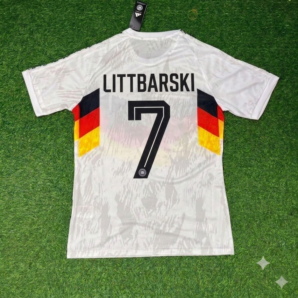 Pierre Littbarski #7 Germany Deutschland Special Edition Jersey – Back View