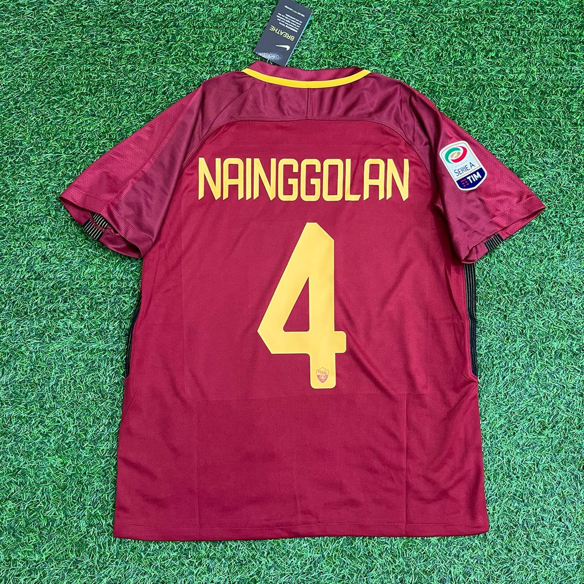 Radja Nainggolan 2016-2017 Season Retro Football Jersey – Back View