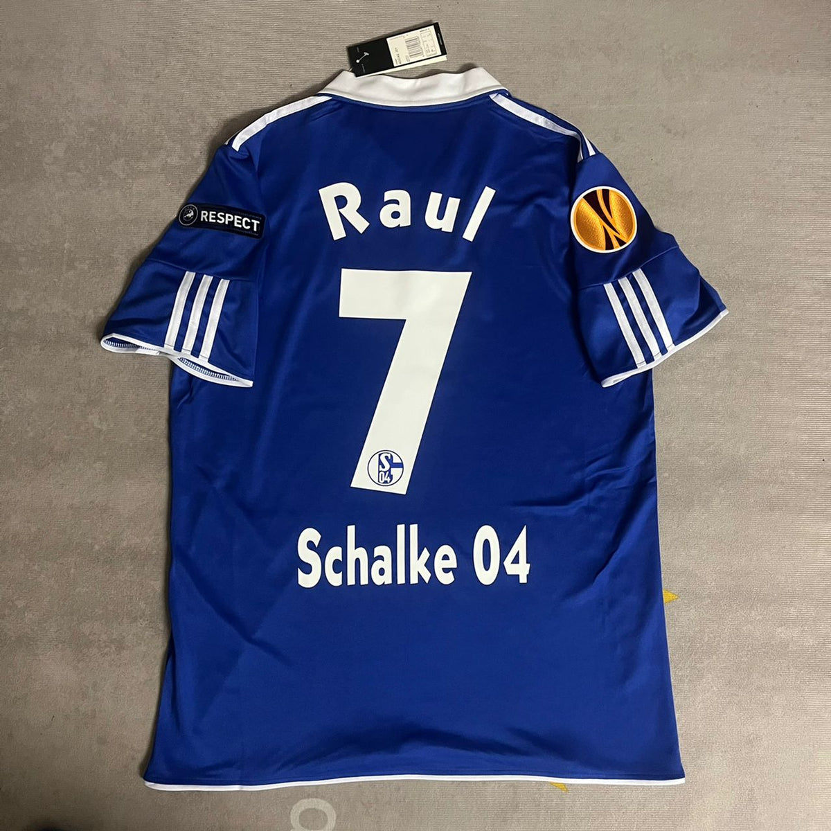 Raul Gonzalez Blanco Schalke 04 2011 2012 Retro Uefa Patch Football Jersey – 8