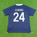 Rayan Cherki #24 France Retro Football Jersey – Back View