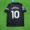 2026 Rayan Cherki #10 Manchester City Black Football Jersey – Back View