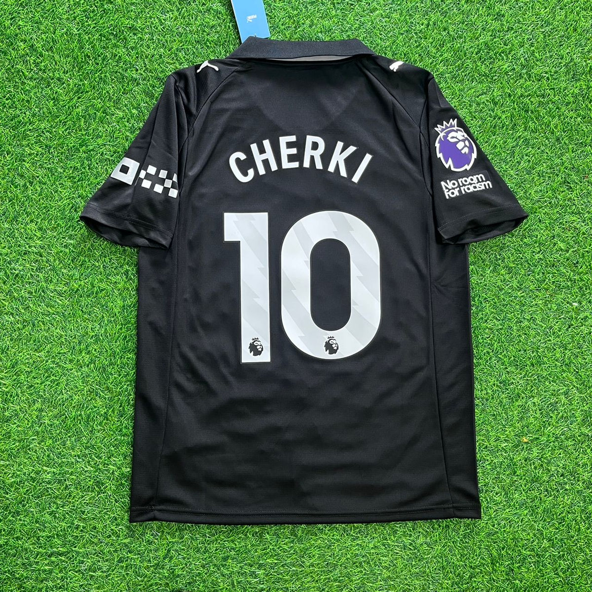 2026 Rayan Cherki #10 Manchester City Black Football Jersey – Back View