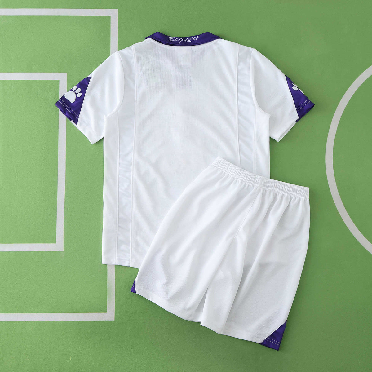 Real Madrid C.F. 1997-1998 Season Kids Home Retro Football  Jersey Trikot Maillot V2