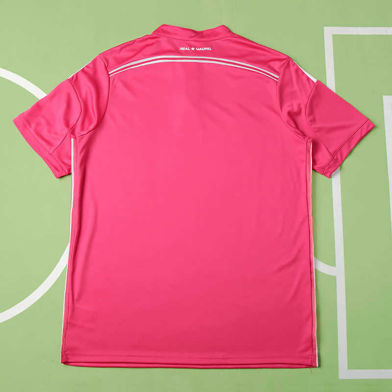 Real Madrid C.F. 2014-2015 Season Away Pink Retro Football Jersey Trikot Maillot V2