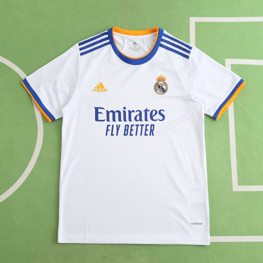 Real Madrid C.F. 2021-2022 Season Home White Retro Football Jersey Trikot Maillot