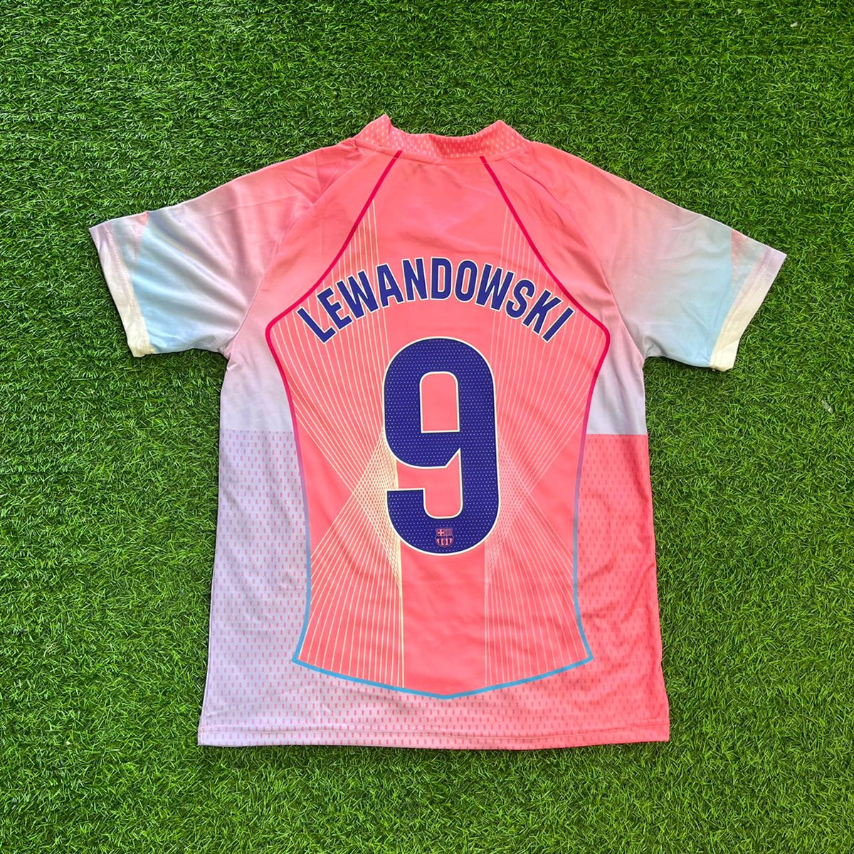 Robert Lewandowski Barcelona Pink New Season 2026 Jersey – Back View