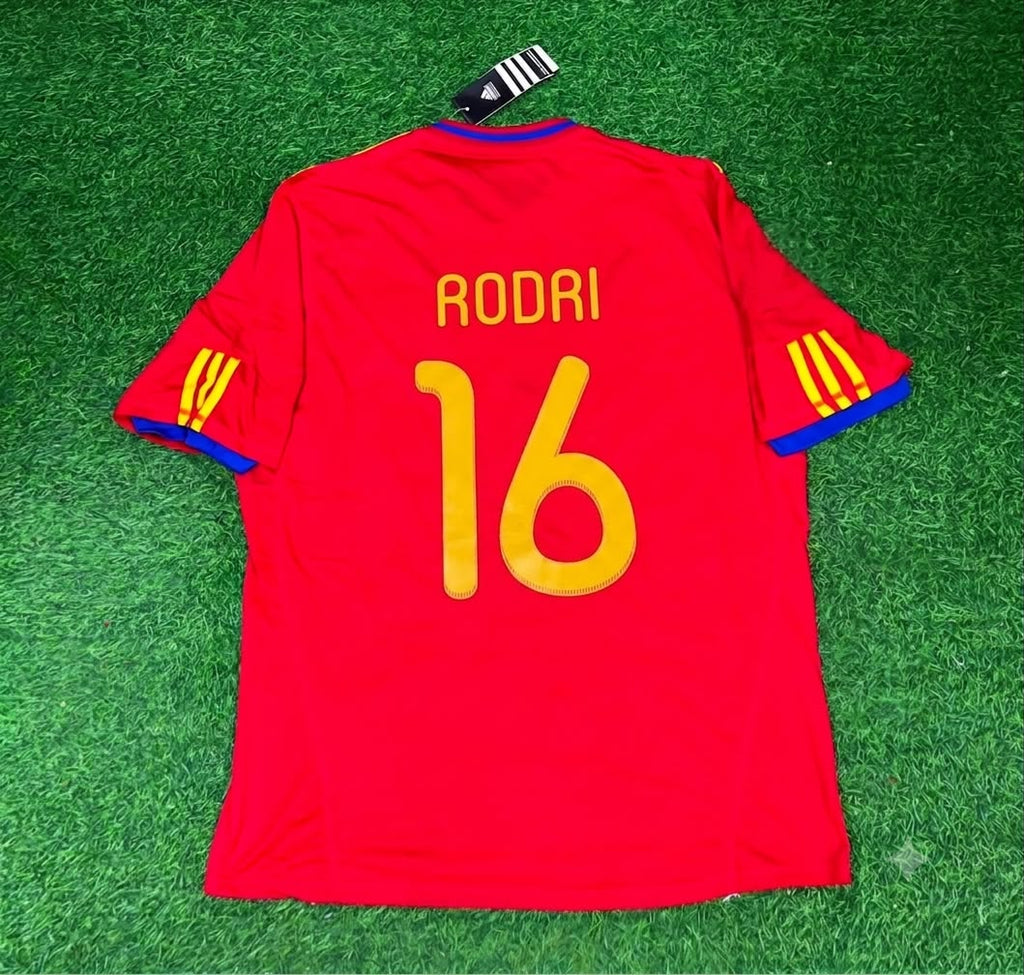 Rodri - Spain Commemorative Retro Football Jersey – Back View