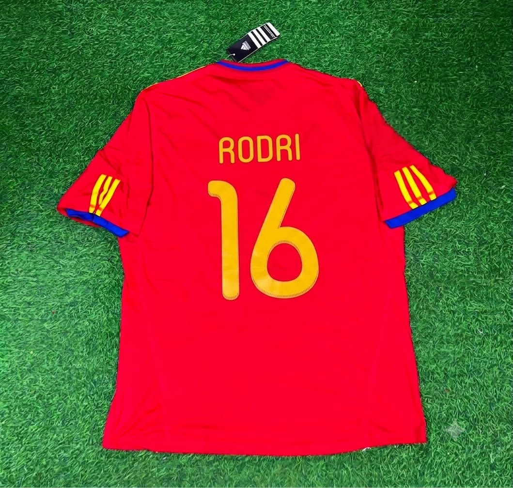 Rodri - Spain Commemorative Retro Football Jersey – Back View