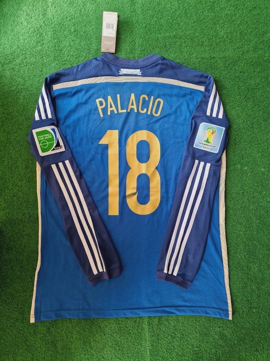 Rodrigo Palacio Argentina 2014 World Cup Retro Football Jersey – Back View