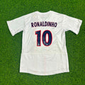 2002/03 Ronaldinho White Retro Football Jersey – Back View