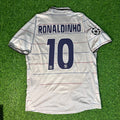 Ronaldinho Gaucho 10 - Barcelona 2003/2004 Blue Garnet Retro Jersey – Back View