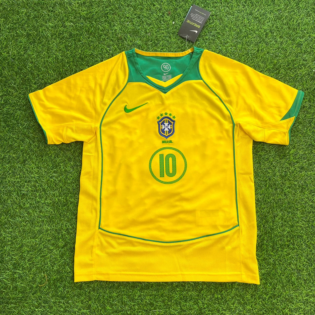 Ronaldinho Gaucho – Brazil 2004–2006 Retro Kit Jersey – | | – Front View