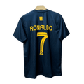 2024 Cristiano Ronaldo Al Nassr 2025 Saudi Black Blue Football Jersey – Back View