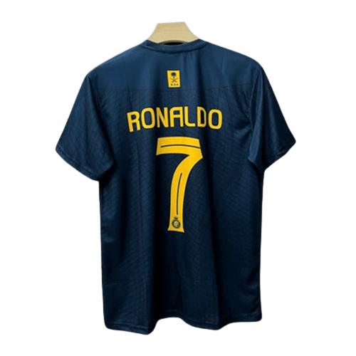 2024 Cristiano Ronaldo Al Nassr 2025 Saudi Black Blue Football Jersey – Back View