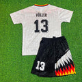 Rudi Völler Deutschland Germany 1994 Weltmeisterschaft Germany Kids Retro Football Jersey – Back View