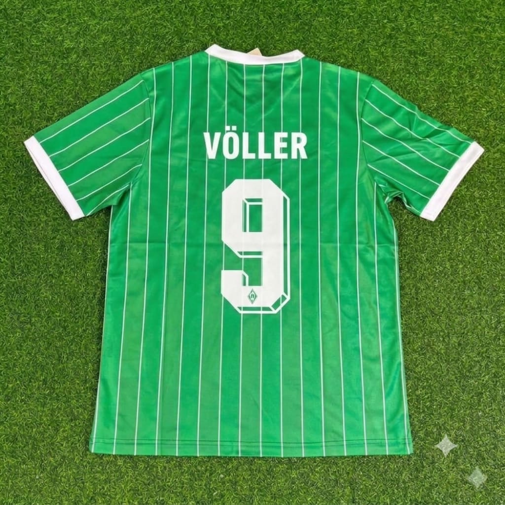 Rudi Völler Werder Bremen Commemorative Heim Retro Fußballtrikot Jersey – Back View