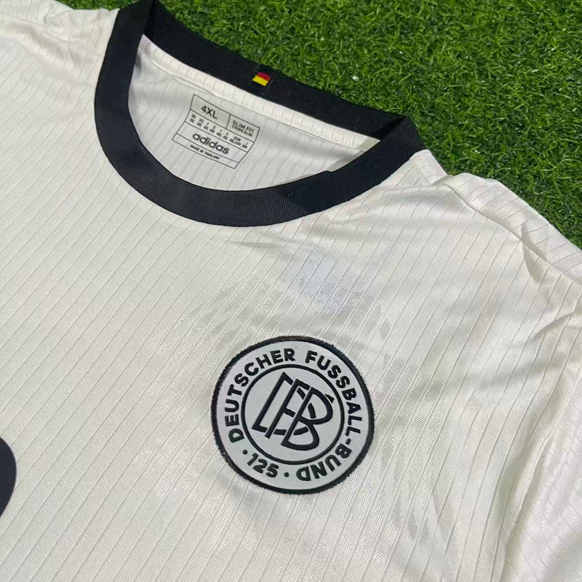 Lothar Matthäus Germany 125 Year Special White Football Jersey – Detailed View