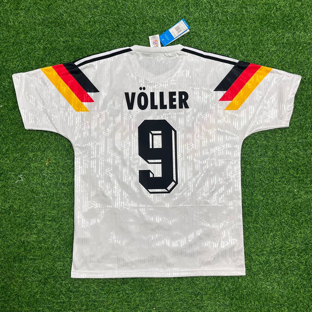 Rudi Völler Germany Deutschland Retro 1990 World Cup Jersey - Deutschland Retro- WM 1990 – Back View