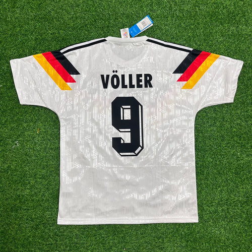 1990 Germany Retro World Cup Jersey - Deutschland Retro- WM 1990 Football Jersey – Rudi Völler – Back View
