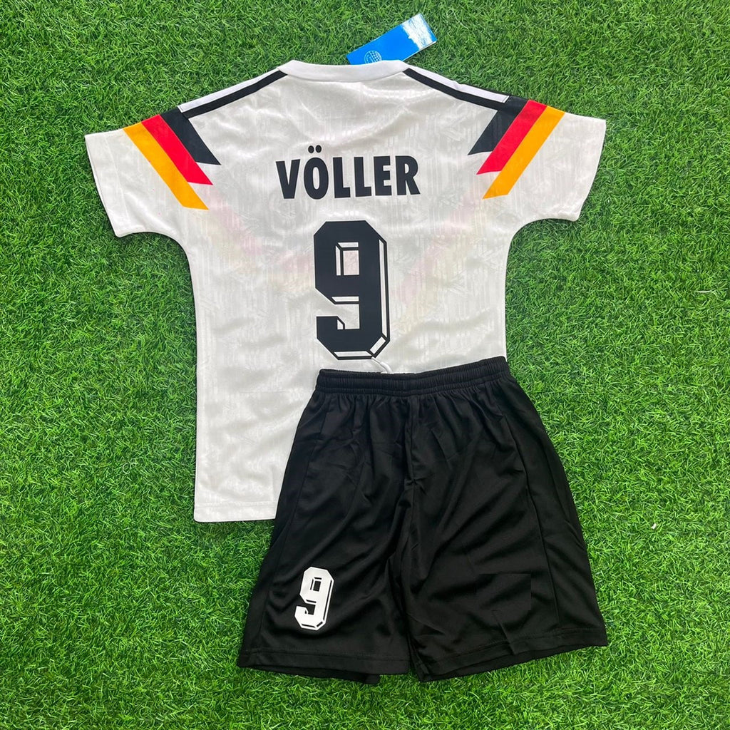 Rudi Voller Germany Deutschland Retro Kids 1990 World Cup Jersey - Deutschland Retro Kinder WM 1990 – Back View