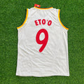 Samuel Eto'o 9 - Cameroon AFCON 2002 Retro Sleeveless Kit Jersey – Back View