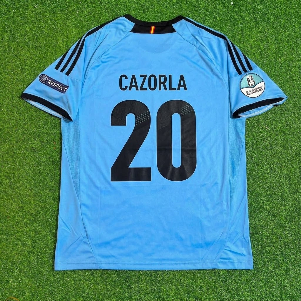 Santi Cazorla Spain EURO 2012 Final Retro Football Jersey – Back View