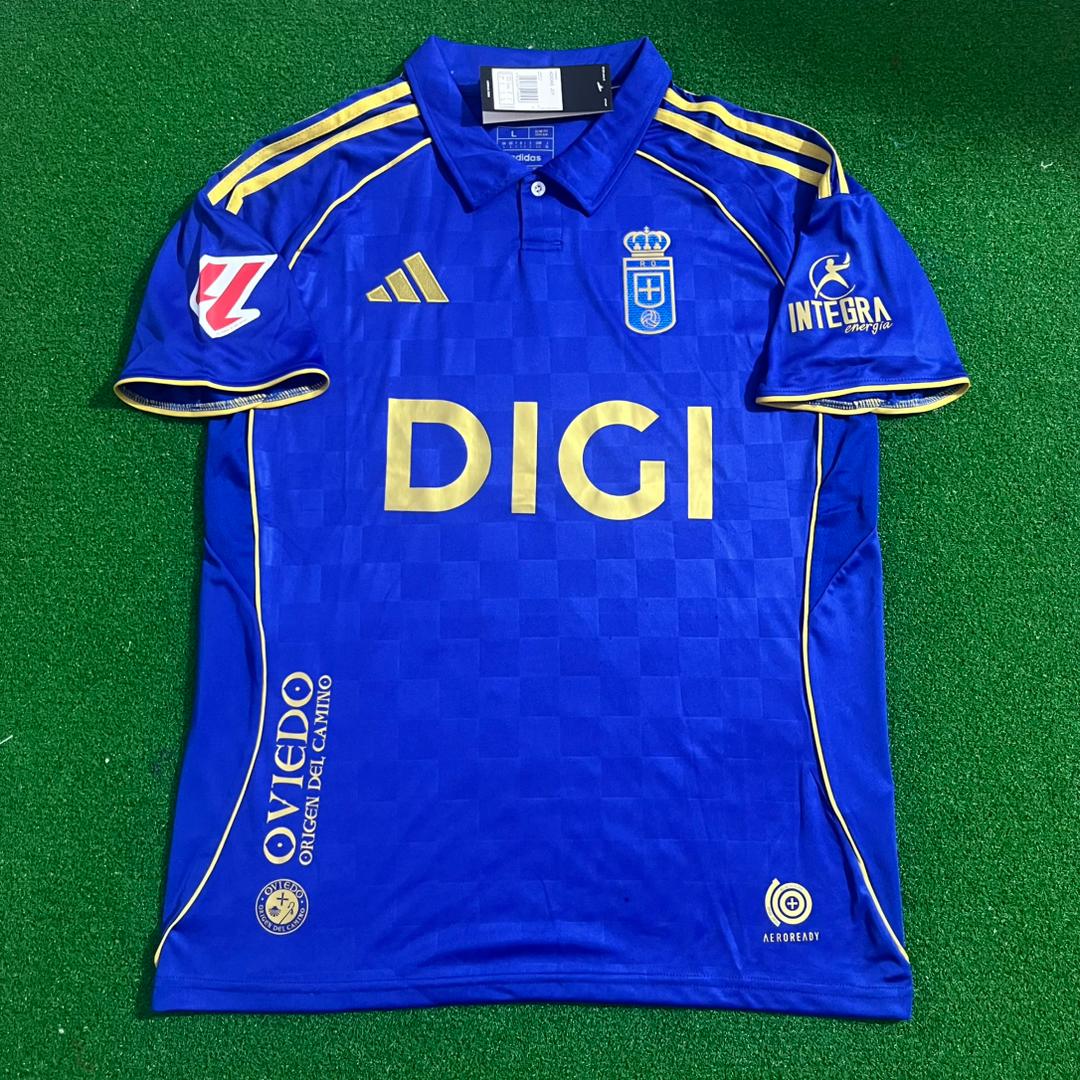 Santi Cazorla 8 – Real Oviedo New Season Legend Gold Kit Soccer Jersey – | | | – Front View
