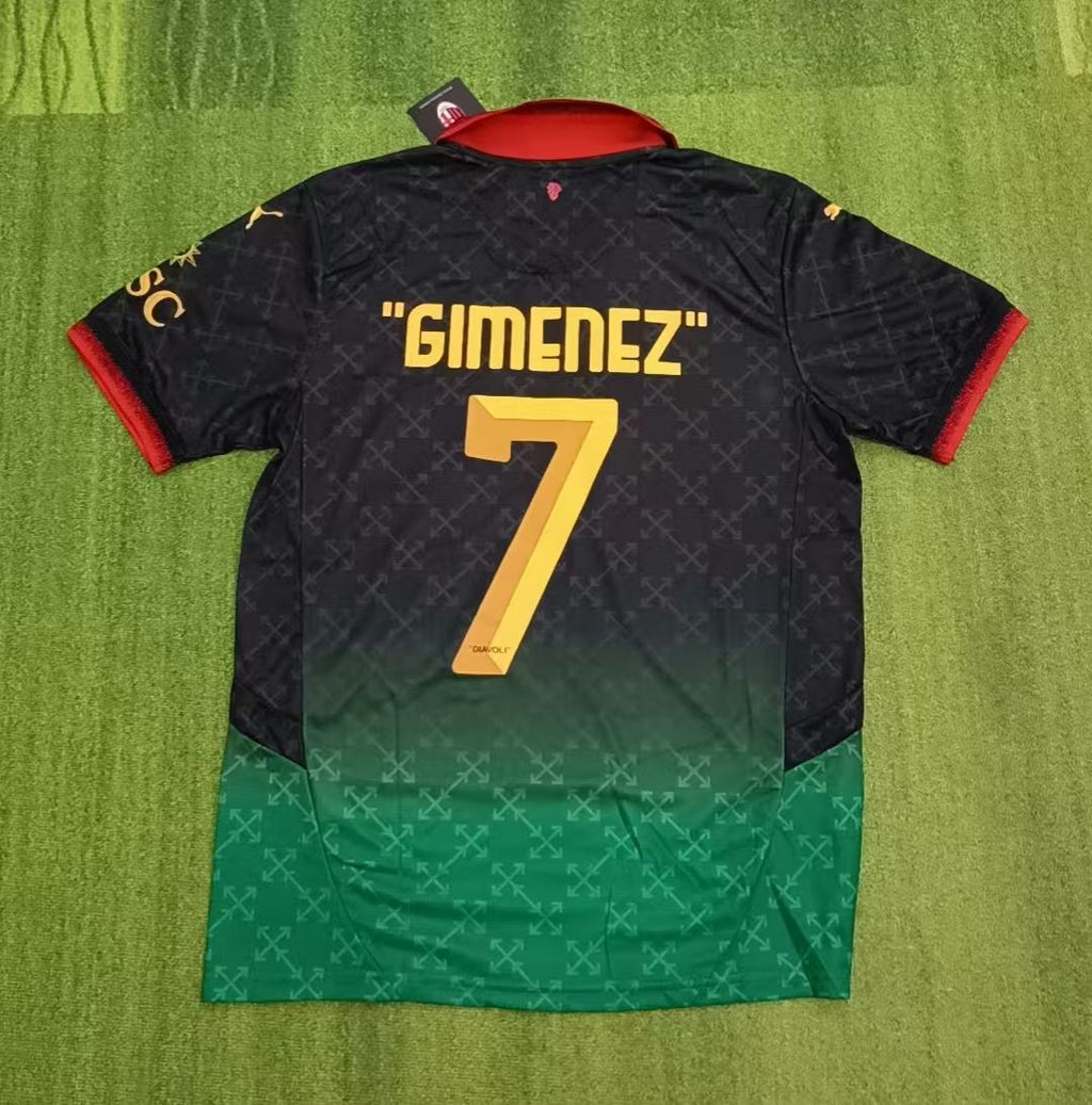 2026 Santiago Gimenez Milan Home Kids Football Jersey – Front View