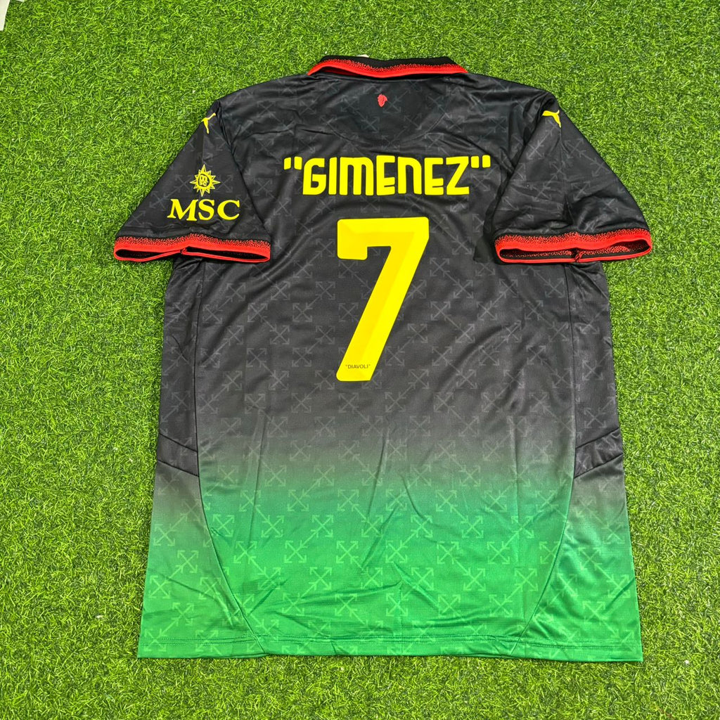 2026 Santiago Gimenez Milan Home Kids Football Jersey – Back View
