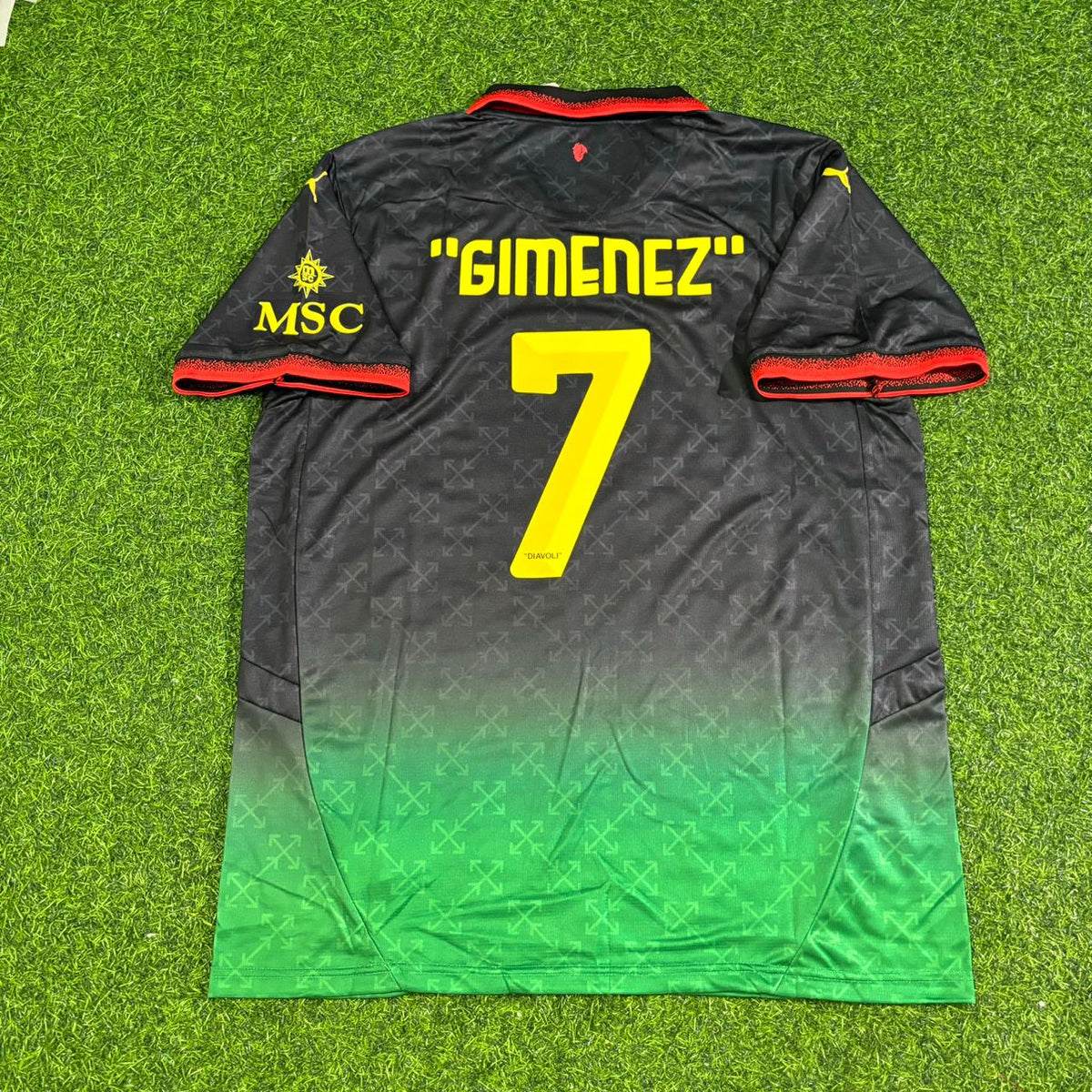 2026 Santiago Gimenez Milan Home Kids Football Jersey – Back View