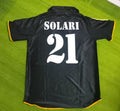 1999 Santiago Solari 2001 Black Retro Football Jersey – Back View