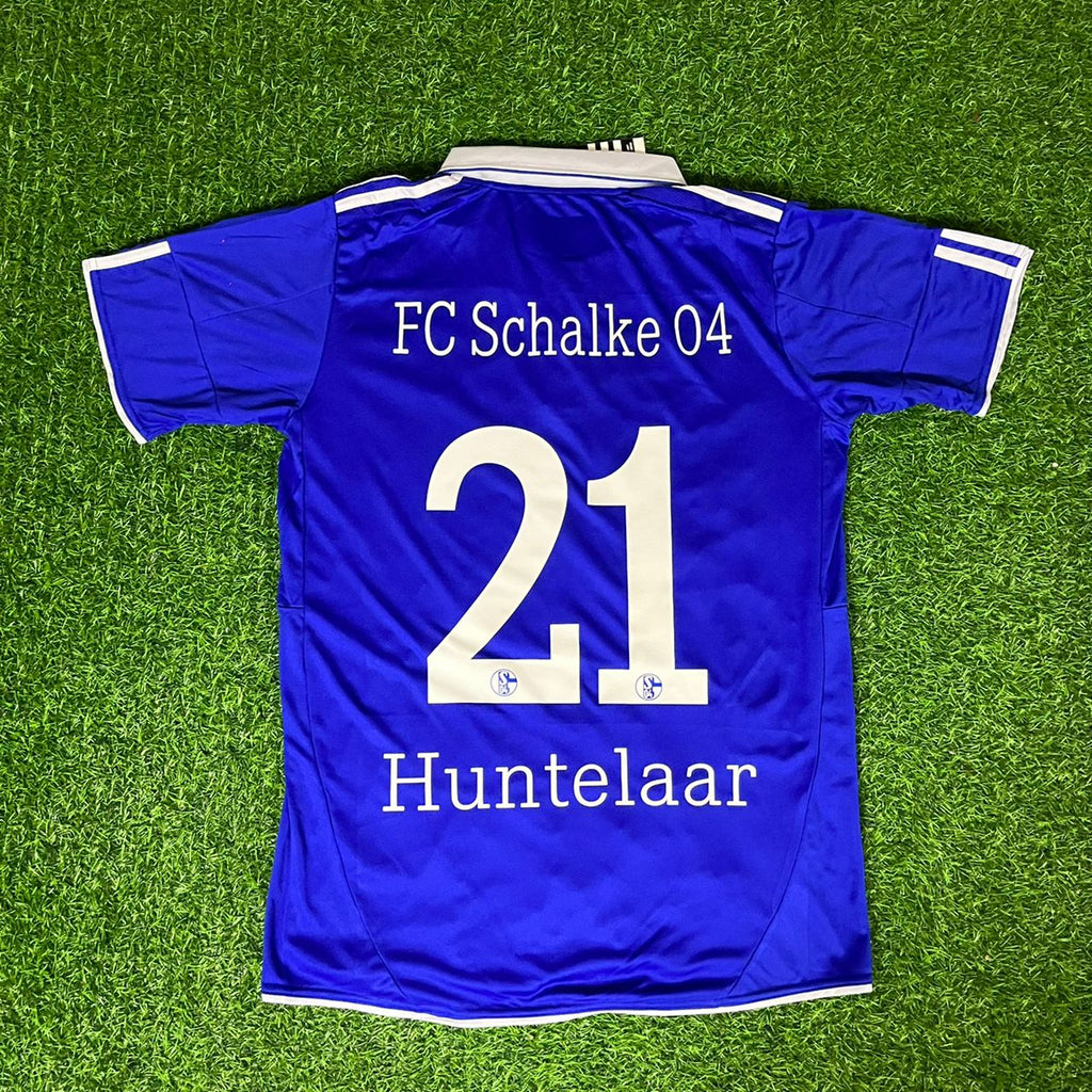 Schalke 04 Klaas-Jan Huntelaar 2020 - 2021 Season Retro Football Jersey – Back View