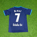 Schalke 04 Raul Gonzalez 2010-12 Season Retro Football Jersey – Back View
