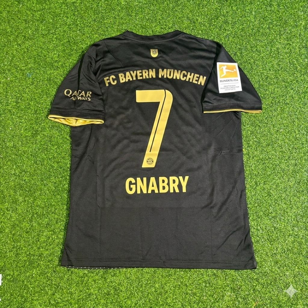 Serge Gnabry Bayern Munich 2021-2022 Away Football Jersey – Back View